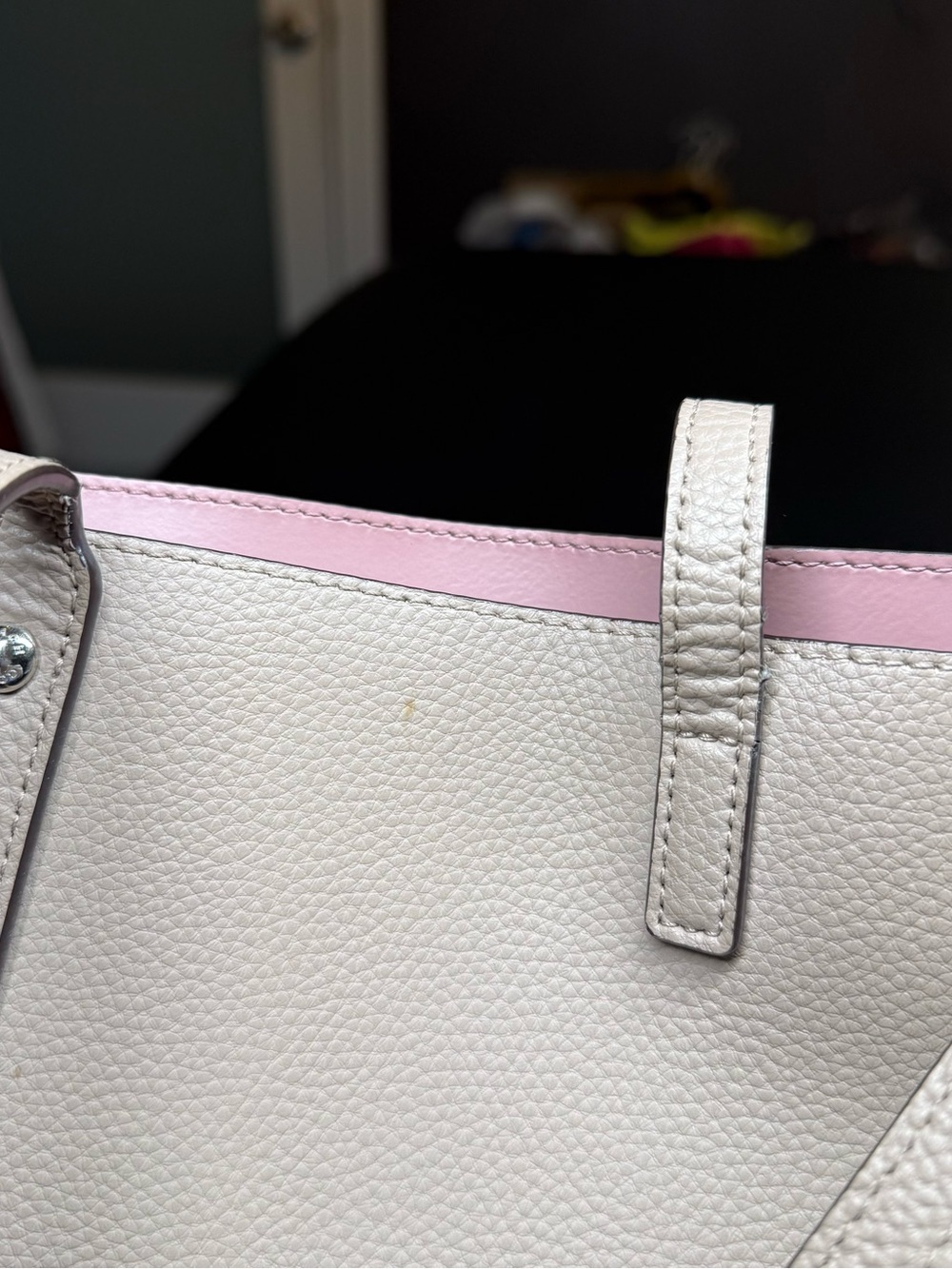 Coach Pebbled Leather Tote in Taupe - Picture 8 of 16